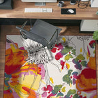 Rugshop Multi Bright Flowers Non Slip Non-Shedding Area Rug for Bedroom, Living Room and Home Office, 3'3" x 5'