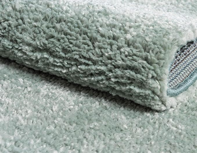 Unique Loom Solo Collection Area Rug - Calabasas (10' x 13' Rectangle, Light Blue)