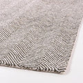 Modern Herringbone Chevron Collection Handcrafted Wool Area Rug - Durable, Zigzag Pattern, for High Traffic, Contemporary Design for Living Room, Bedroom, Dining Room Decor (Dark Olive, 6' x 8')