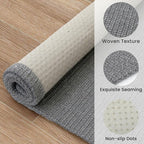 EARTHALL Washable Runner Rug 2x10 Ft Non Slip Runners for Hallways Long Cotton Rubber Backed Kitchen Runner Braided Indoor Floor Carpet Runners for Entryway, Hallway, Kitchen, Charcoal Gray