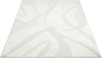 Abani Nomad Cream & Beige Area Rug 9' x 12' for Living Room, Bedroom - Chic Abstract Pattern - Durable & Easy to Clean
