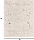 Unique Loom Isabella Collection Area Rug - Adjani (7' 10" x 10' Rectangle, White/ Blue)
