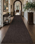 Color&Geometry Door Mat 3'x8' Runner Rug with Rubber Backing, Non Slip Washable Hallway Rug, Carpet Runners for Hallway Living Room Bedroom, Brown (Rolled-up NO Creases)