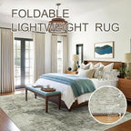 Abstract Rug 5x7 Machine Washable Area Indoor Green Black Low Pile Non-Slip Foldable Thin Accent Rugs for Bedroom Living Room Dining Room