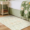 Sage Green Soft Bedside Non Slip Washable Rugs, 2x3 Farmhouse Small Rug for Kitchen, Indoor Entrance, Laundry, Bathroom - Boho Throw Front Door Mat, Soft Cottagecore Art Deco Carpet with Low Pile