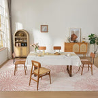 WITSHOCK Pink Rugs 12x14 for Bedroom Girls,Floral Modern Distress Print Pattern Carpet for Living Room Dining Room,Stain Resistant Anti Slip Backing Rugs for Kids Room Nursery Playroom,Light Pink