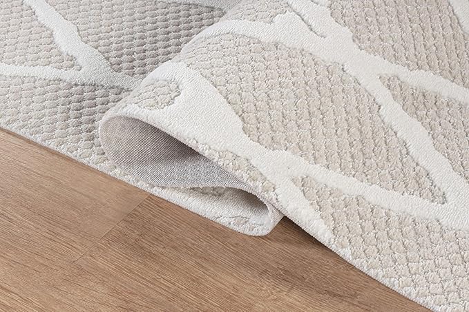 Modern Indoor Rug Diamond 8x10 Area Rugs for Living Room Luxury Kitchen Bedroom Durable Soft Geometric Durable Low and High Pile Stain Resistant Non Shedding Area Carpet 8x10