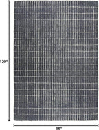 Hand-Tufted 100% Wool Area Rug – Unique Modern Geometric Grid Pattern, Soft Plush Textured Carpet for Living Room, Bedroom, Dining Room & Entryway (Smoke, 8' x 10')