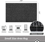 BEQHAUSE 20"x32" Entryway Rug Indoor Door Mat Non-Slip Washable, Hallway Rugs Absorbent & Stain Resist Hall Carpet Runner Rugs for Entryway, Front Door Floor Mats Laundry Room Rugs for Entry, Black