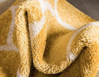 Rugs.com Lattice Frieze Collection Rug – 4' Round Yellow Medium Rug Perfect for Kitchens, Dining Rooms