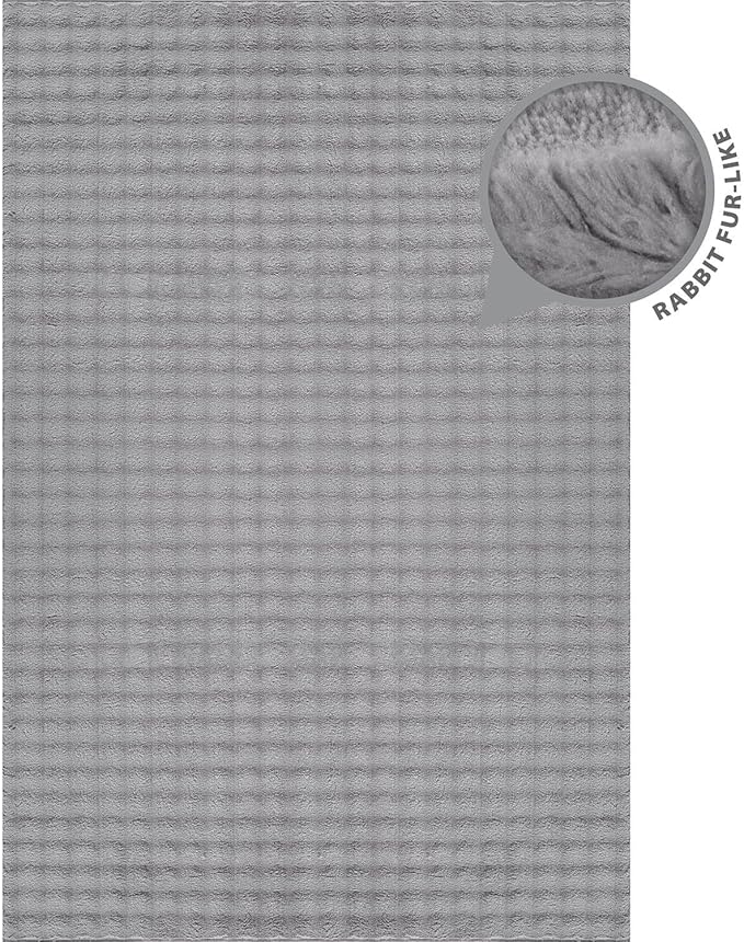 CAMILSON Modern Gray Non Slip Door Mat Rug 2x3 Ultra Soft High Pile Entryway Rugs Non Skid Rubber Backing Durable & Easy to Clean Carpet for Kitchen Bathroom Indoor Use (2 x 3 Gray)