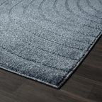 LUXE WEAVERS Modern Geometric Wave Blue 2x3 Area Rug