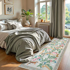 Collive Runners Rug for Hallway 2.6x8, Jungle Animal Washable Kitchen Runner Carpet Non Slip Soft Bathroom Mats, Beige Low Pile Stain Resistant Entryway Rugs for Bedroom, Indoor Decor