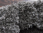 Unique Loom Solid Shag Collection Area Rug (12' 4" Round, Graphite Gray)