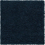 Unique Loom Solid Shag Collection Area Rug (3' 3" Square, Sapphire Blue/ Navy Blue)