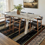 BESTSWEETIE 5x7 Area Rugs for Living Room Washable Moroccan Farmhouse Neutral Geometric Low Pile Non-Slip Soft Print Pattern Rug for Bedroom Kitchen Dining Room Entryway Black/Red/Brown/Cream/Yellow