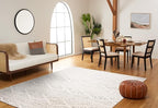 SAFAVIEH Tulum Collection Area Rug - 9' Square, Ivory & Grey, Moroccan Boho Tribal Design, Non-Shedding & Easy to Clean, Ideal for Living Room, Bedroom, Dining Space (TUL272A)