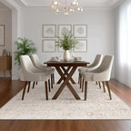 Fmfunctex 8x10 Washable Area Rug Beige Vintage Neutral Distressed Oriental Large Non Slip Carpet for Living Room Bedroom Soft Low Pile Indoor Mat Retro Throw Rug for Dining Room Kitchen Office Nursery