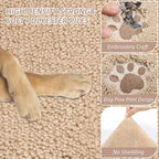BEQHAUSE Dog Door Mat for Muddy Paws 32"x48" Dirt Trapper Absorbent Doormat Non Slip Entryway Rugs Washable Stain Resistant Welcome Floor Mat Soft Low-Profile for Front Back Door, Beige