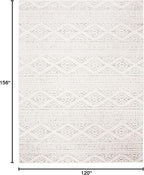 SAFAVIEH Area Rug 10x13 - Tulum Collection - Large - Ivory & Grey, Moroccan Boho Tribal Design, Non-Shedding & Easy to Clean, Ideal for Living Room, Bedroom, Dining Space (TUL272A)