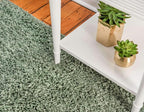 Unique Loom Davos Shag Collection Area Rug - Solid (7' 10" x 11' Rectangle, Sage)