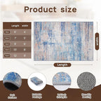 Abstract 4x6 Area Rug for Living Room Dining Room Entryway Blue