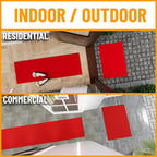 Ottomanson Mud Mat 2' x 2' Entryway Rug - Non-Slip Scraper Doormat for Muddy Paws, Dirt Trapping Indoor/Outdoor Mat for High-Traffic Areas, Kitchen, Garage, Patio, Red