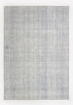 Hand-Tufted 100% Wool Pile Area Rug – Geometric Textured Grid Check Pattern – Thick and Durable Floor Carpet for Bedroom, Living Room, Kids Room, and Dining Area (Indigo Blue, 3' x 5')