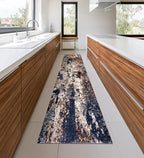 Keen Home Design Area Rugs - 2x20 Non-Shedding, Abstract Rugs for Kitchen, Living Room, Bedroom, Dining Room, Entryway - Size: 2'8" x 20', Multi