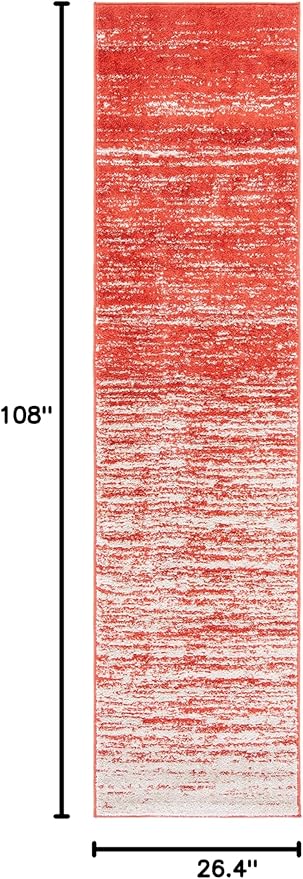 SAFAVIEH Adirondack Collection Runner Rug - 2'2" x 9', Orange & Grey, Modern Ombre Design, Non Shedding & Easy to Clean, Ideal for Hallway, Foyer, Kitchen, Entryway, Bedroom (ADR113P)