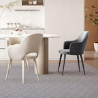 ANSSO 5x7 Wool Rugs for Living Room,80% Merino Wool and 20% Cotton Soft Tufted Area Rug with Cotton Non-Slip Backing,Large Area Rug for Bedroom Bedroom, Dining and Home Office (Deep Gray)