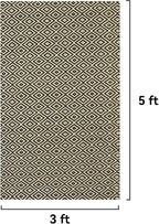 Hallway Runner Rug 3x5, Washable Kitchen Runners Non Slip, Ultra Thin Entryway Floor Mat Fit Under Door, Soft Low Pile Cotton Boho Carpet for Laundry Outdoor Bedroom