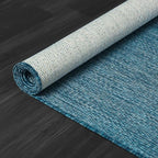 CAMILSON Outdoor Rug 5x7 Modern Area Rugs for Indoor and Outdoor Patios and Porches - Waterproof, Washable, Non-Shedding, Easy-to-Clean Outside Carpet (5 x 7, Solid - Aqua)