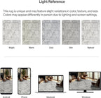 ReaLife Rugs Machine Washable Area Rug - Living Room Bedroom Bathroom Kitchen Entryway Office - Padded Low Pile Stain Resistant Premium - Boho Farmhouse Vintage - Noor - Ivory Grey 7'6" x 9'6"