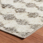 Dash & Albert Izzy Grey Machine Washable Rug, 2 X 3 Feet, Grey Graphic Pattern