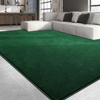 Large Area Rugs for Living Room Bedroom, 6x9 Feet Dark Green Rug, Minimalist Modern Shag Rug, Soft Thick Memory Foam Indoor Carpet, Non-Slip Washable Rug for Boys Girls Dorm Nursery Room Home Decor