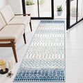 Lahome Moroccan Washable Blue Runner Rug 2x6 Rug Runners for Hallways Non Slip Throw Stain Resistant Kitchen Runners, Geometric Print Distressed Indoor Floor Rug for Entryway Bathroom Bedroom