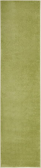 Nourison Home Nourison Essentials Green 2'2" x 14' Area Rug - Easy Clean, Non Shedding, Bed Room, Living Room, Dining Room, Kitchen (14' Runner)