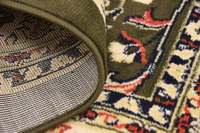 Unique Loom Sialk Hill Collection Area Rug - Washington (7' 10" Square Green/Hunter Green)