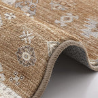 LUMI Runner Rug 3x7, Washable Non-Slip Hallway Throw Rugs, Long Soft Thin Vintage Oriental Kitchen Mats, Low-Pile Indoor Kitchen Entryway Area Rug, Amber