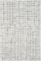 Abani Grey Area Rug for Living Room, Bedroom - Crosshatch Pattern - Durable & Easy to Clean (9' x 12')