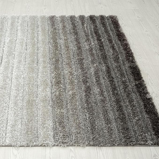 LUXE WEAVERS Lantanas Collection 7119 Grey 5x7 Modern Geometric Area Rug