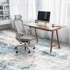 Area Rug for Living Room 10x14 - Extra Large Washable Neutral Modern Abstract Rugs, Soft Carpet with Non Slip Backing for Under Dining Room Table, Bedroom, Home, Office, Dorm - Blue Gray