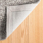 Dash and Albert Loggia Grey Handwoven Wool Rug, 5 X 8 Feet, Grey Solid Pattern - Premium Luxury Hotel Quality Soft Breathable Hypoallergenic Machine Washable Easy Care All Season Comfortable