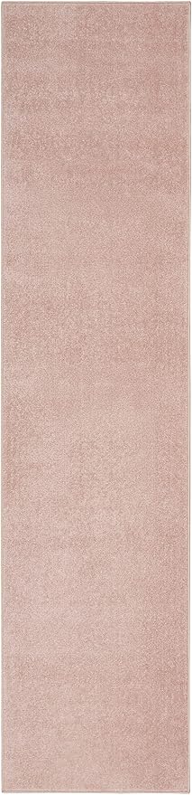 Nourison Home Nourison Essentials Pink 2'2" x 12' Area Rug - Easy Clean, Non Shedding, Bed Room, Living Room, Dining Room, Kitchen (12' Runner)