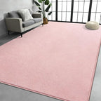 Large Area Rugs for Living Room Bedroom, 5x8 Feet Pink Rug, Minimalist Modern Shag Rug, Soft Thick Comfy Memory Foam Indoor Carpet, Non-Slip Washable Rug for Boys Girls Dorm Nursery Room Home Decor