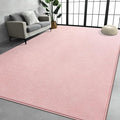 Large Area Rugs for Living Room Bedroom, 4x6 Feet Pink Rug, Minimalist Modern Shag Rug, Soft Thick Comfy Memory Foam Indoor Carpet, Non-Slip Washable Rug for Boys Girls Dorm Nursery Room Home Decor