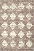Lahome Machine Washable Rugs 6x9, Soft Beige Rugs for Bedroom Aesthetic Non Slip Living Room Rug Dining Room Carpet for Under Table, Moroccan Trellis Printed Indoor Carpet for Dorm Apartment Playroom