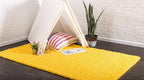 Unique Loom Solid Shag Collection Area Rug (7' 10" x 10' Rectangle, Tuscan Sun Yellow)