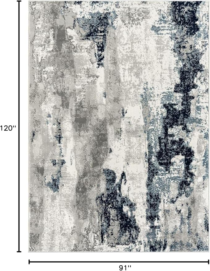 LUXE WEAVERS Kimberly Collection Ivory 8x10 Modern Abstract Area Rug